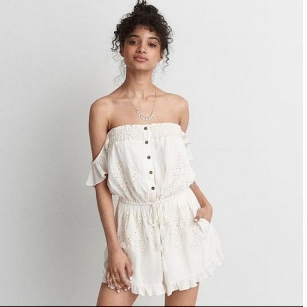 American Eagle Off the Shoulder Romper